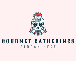 Festive Skull Crown  logo design