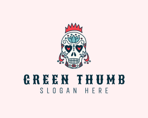 Festive Skull Crown  logo design