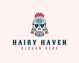 Festive Skull Crown  logo design