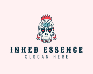 Festive Skull Crown  logo design