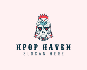 Festive Skull Crown  logo design