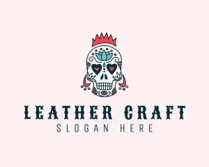 Festive Skull Crown  logo design