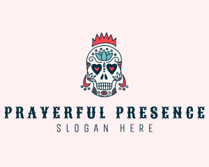 Festive Skull Crown  logo design