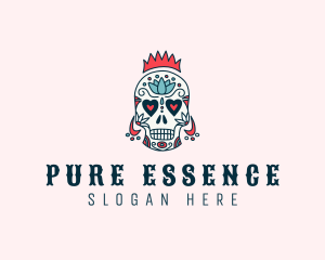 Festive Skull Crown  logo design