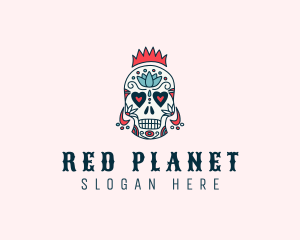 Festive Skull Crown  logo design