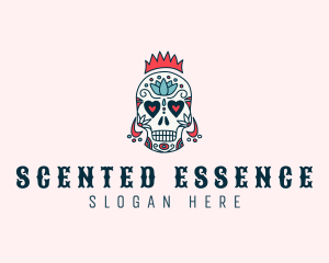 Festive Skull Crown  logo design