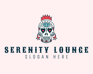 Festive Skull Crown  logo design