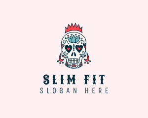 Festive Skull Crown  logo design