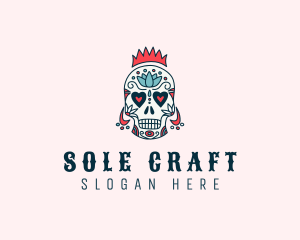 Festive Skull Crown  logo design