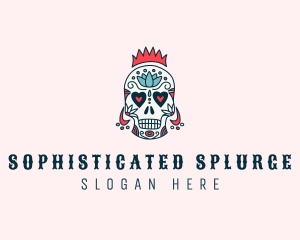 Festive Skull Crown  logo design