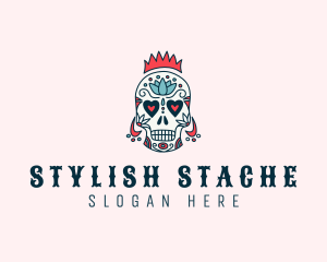 Festive Skull Crown  logo design