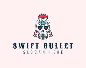 Festive Skull Crown  logo design