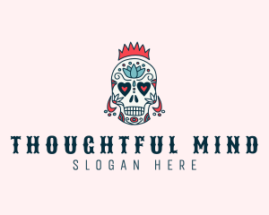 Festive Skull Crown  logo design