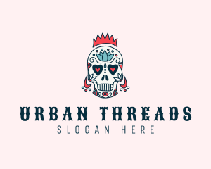 Festive Skull Crown  logo design