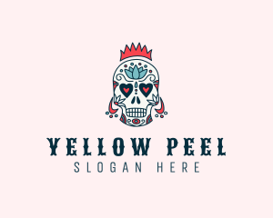 Festive Skull Crown  logo design