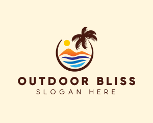 Beach Mountain Travel logo design