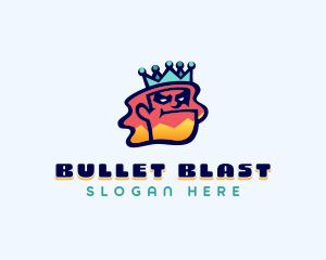 Colorful Angry King Doodle  logo design