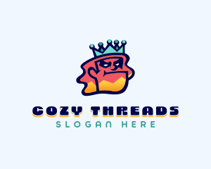 Colorful Angry King Doodle  logo design