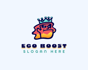 Colorful Angry King Doodle  logo design