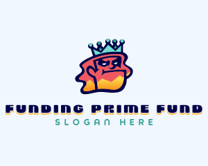 Colorful Angry King Doodle  logo design