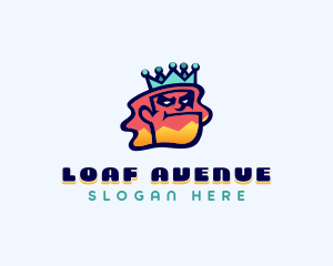 Colorful Angry King Doodle  logo design