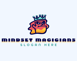 Colorful Angry King Doodle  logo design