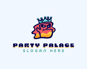 Colorful Angry King Doodle  logo design