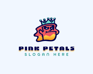 Colorful Angry King Doodle  logo design