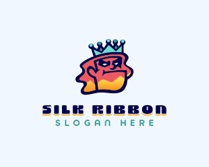 Colorful Angry King Doodle  logo design