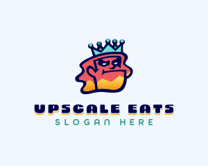 Colorful Angry King Doodle  logo design