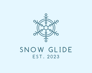 Cold Snowflake Freeze logo design