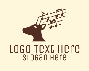 Musical Deer Animal logo