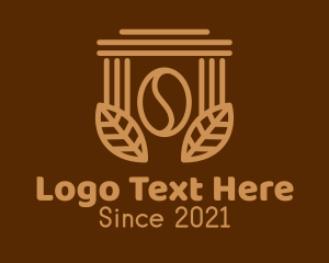 Decaf - Coffee Brew Pillar logo design