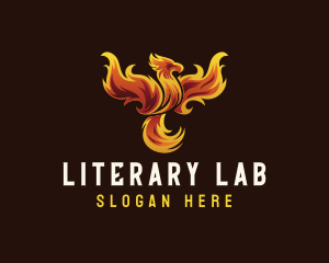 Flame Phoenix Bird logo