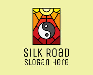 Stained Glass Yin Yang logo design