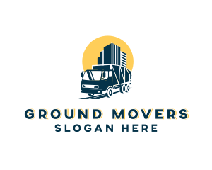 City Tower Mover Truck logo design