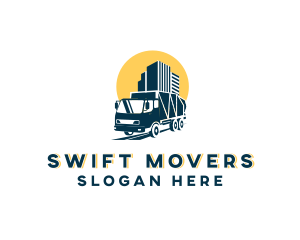 City Tower Mover Truck logo design