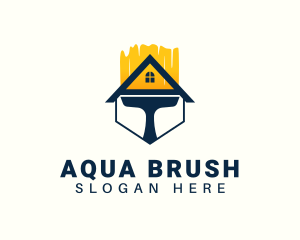 Paintbrush House Renovation Remodeling logo design