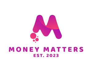 Modern Bubbles Letter M  logo