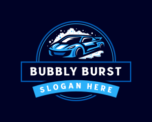 Car Wash Bubble logo design