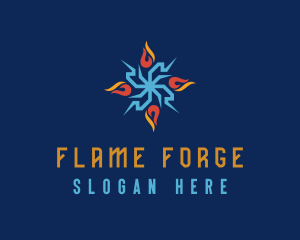 Fire Torch Heating  logo design