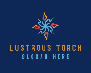 Fire Torch Heating  logo design