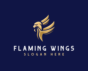 Wing Eagle Letter F logo design