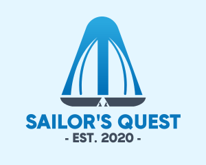 Modern Double Sailboat logo design