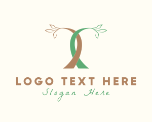 Tree Garden Letter T Logo