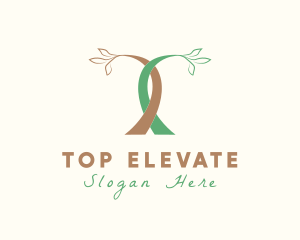 Tree Garden Letter T logo design