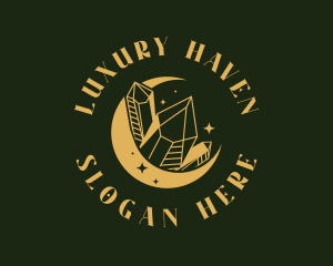 Lunar Luxury Crystals logo design