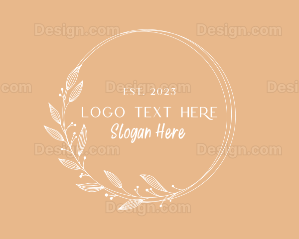 Round Plant Wreath Logo