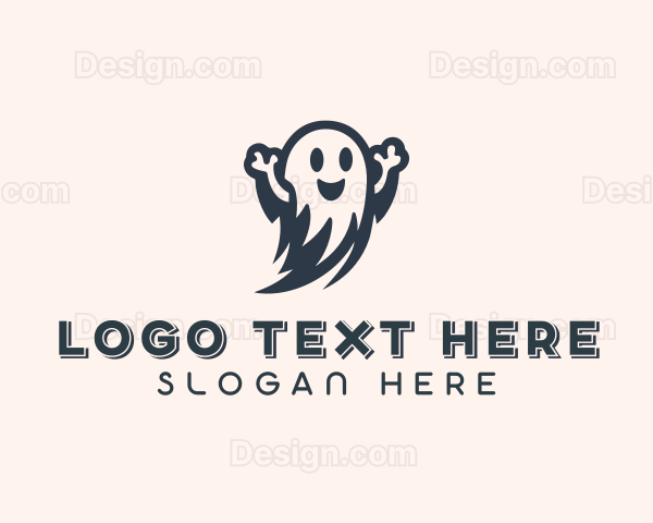 Spooky Scary Ghost Logo