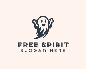 Spooky Scary Ghost  logo design